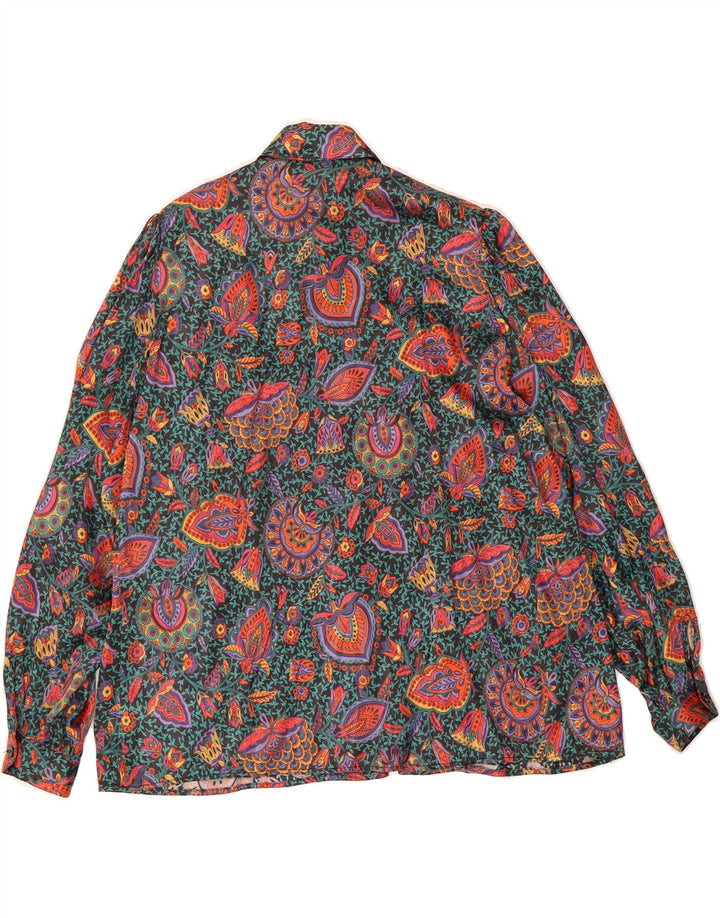 MARRONETTO Womens Oversized Shirt Blouse IT 44 Medium Multicoloured Floral Vintage Marronetto and Second-Hand Marronetto from Messina Hembry 