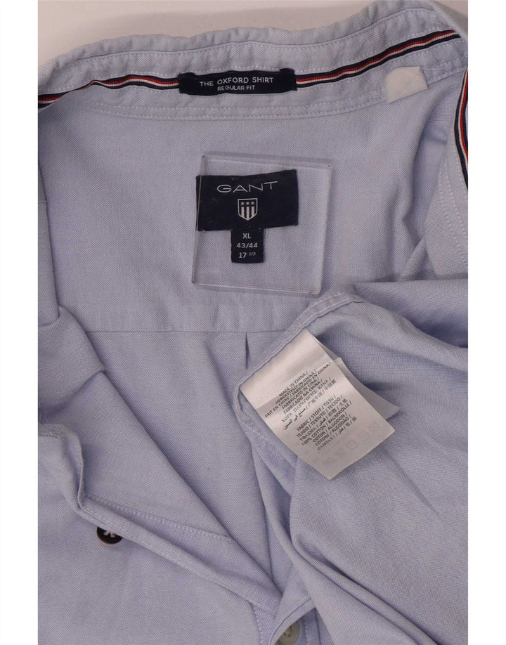 Мужская рубашка стандартного кроя Gant, размер 17 1/2 XL, синяя, хлопковая