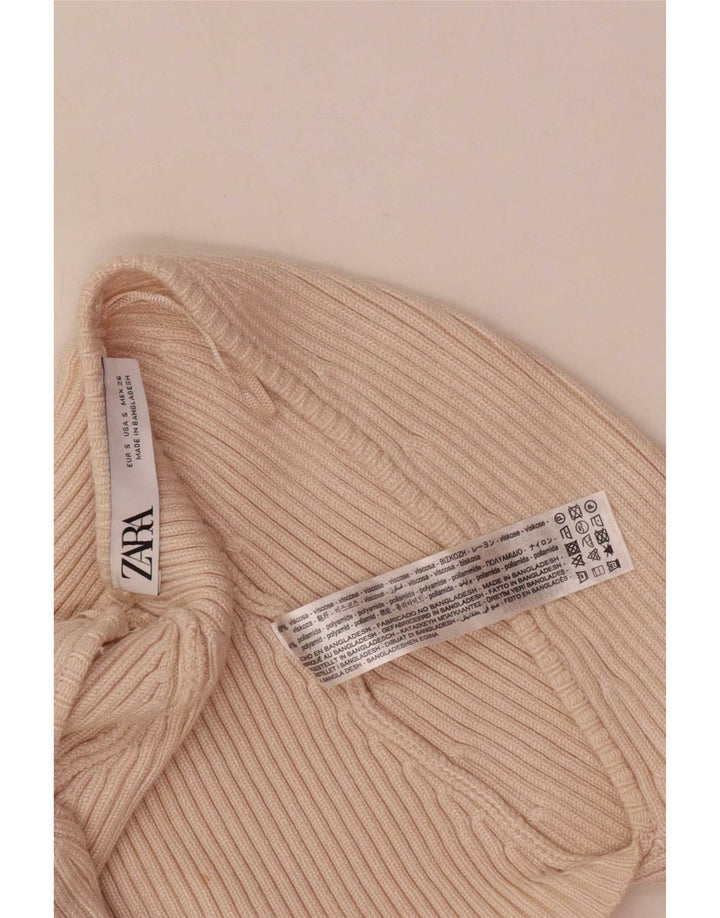 Женское болеро Zara Top UK 8, маленькое бежевое вискоза