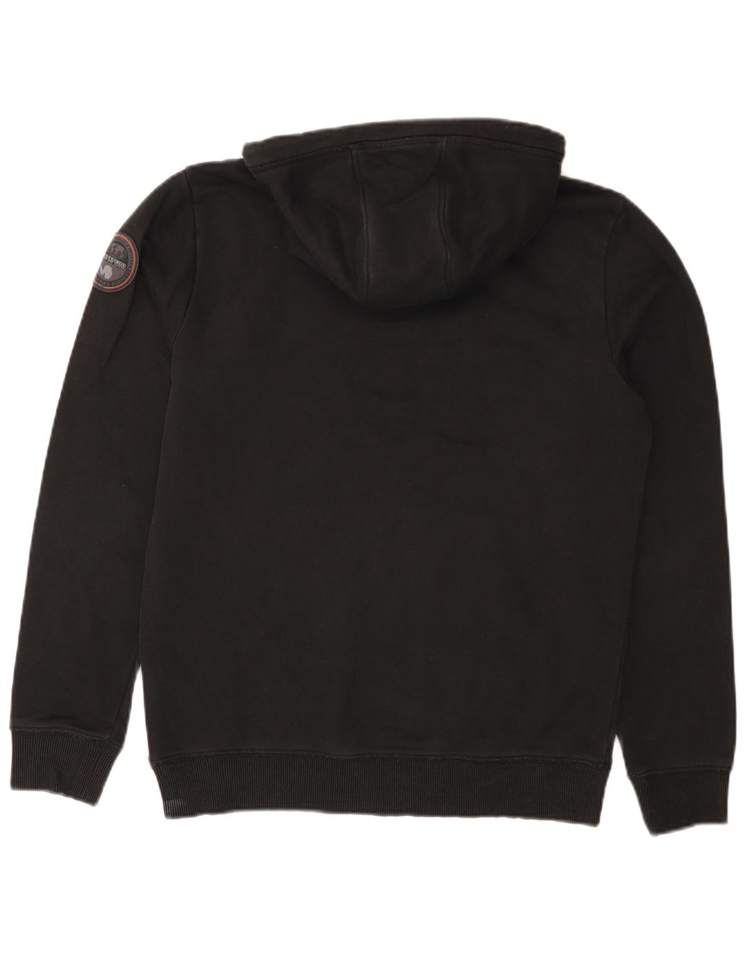 NAPAPIJRI Мужской джемпер с капюшоном с географическим рисунком, маленький черный, хлопковый