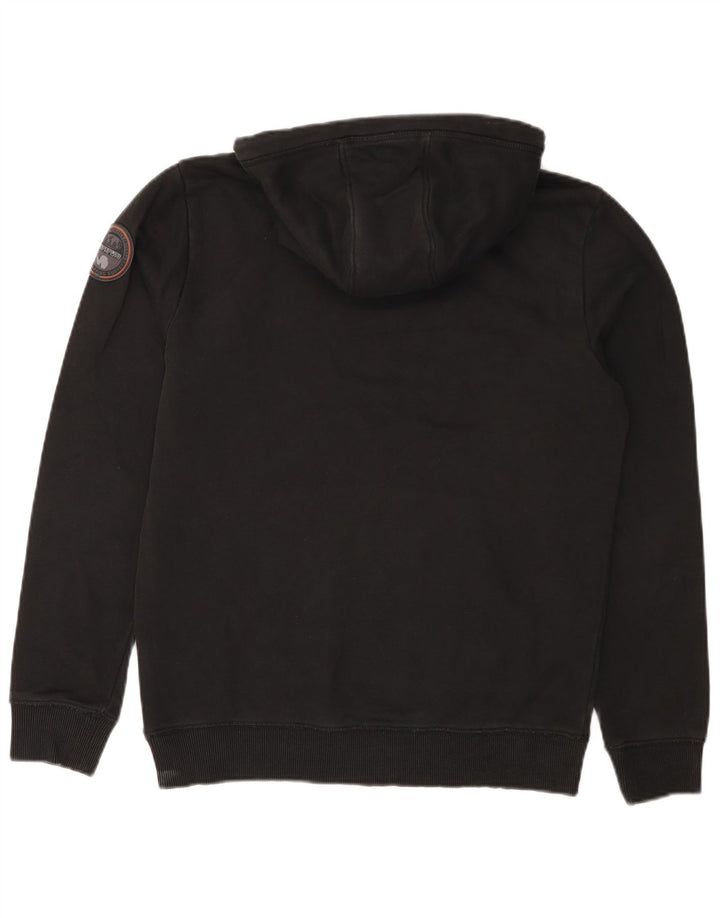 NAPAPIJRI Мужской джемпер с капюшоном с географическим рисунком, маленький черный, хлопковый