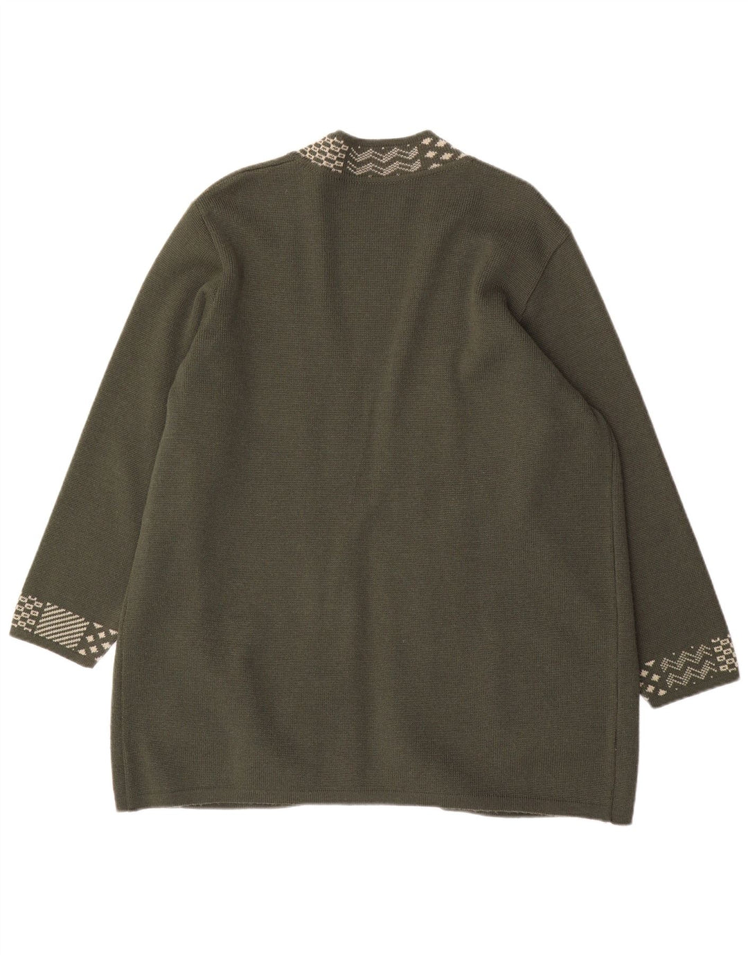 Женский удлиненный кардиган Grazia, США 18, 2XL, хаки, шерсть