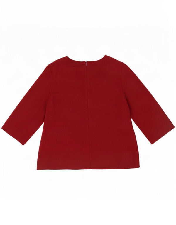 Topshop Женская блузка с рукавом 3/4 Top UK 8, маленький бордовый цвет