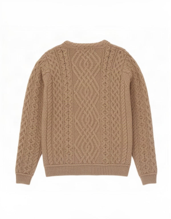 Женский джемпер с вырезом «лодочка» Aran Sweater Market, Великобритания, 10, маленький, бежевый, шерстяной