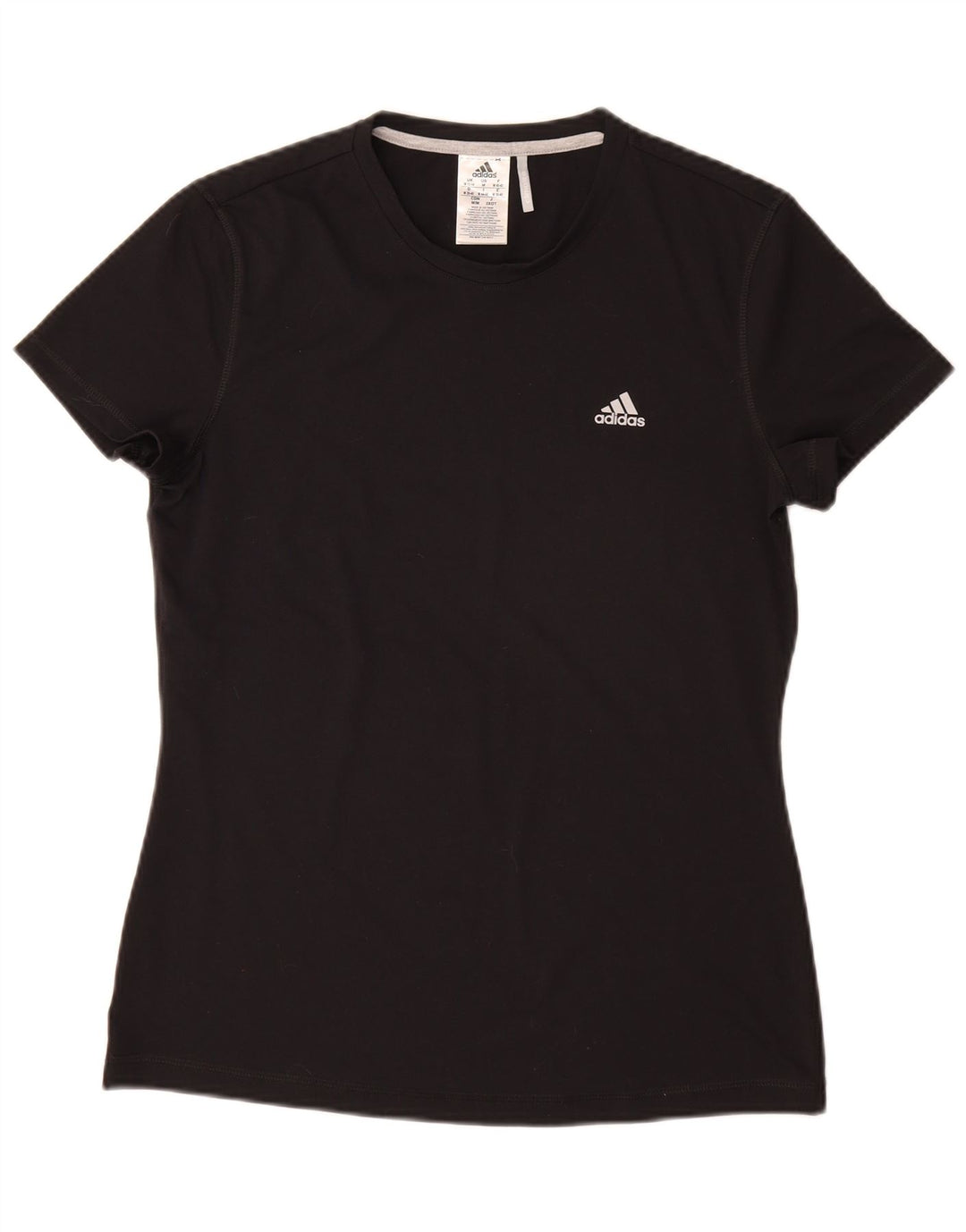 Женская футболка Adidas Climalite Top UK 12/14, средний черный полиэстер