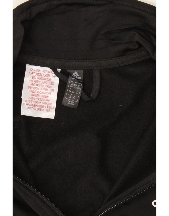 ADIDAS Boys Tracksuit Top Jacket 13-14 Years Black Polyester Vintage Adidas and Second-Hand Adidas from Messina Hembry 