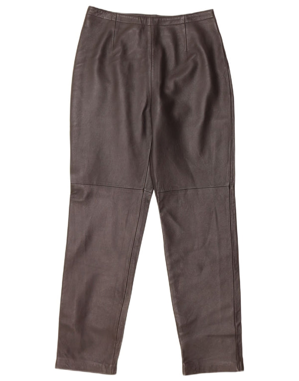 Женские зауженные кожаные брюки GIANNI США 4, маленькие W26 L28, коричневые кожаные