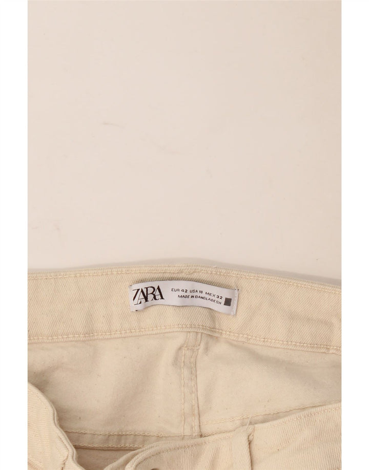Женские узкие джинсы Zara EU 42, большие W32 L28, бежевые