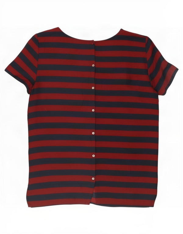 Женская блузка Tommy Hilfiger, топ, США 8, полиэстер, средний красный в полоску