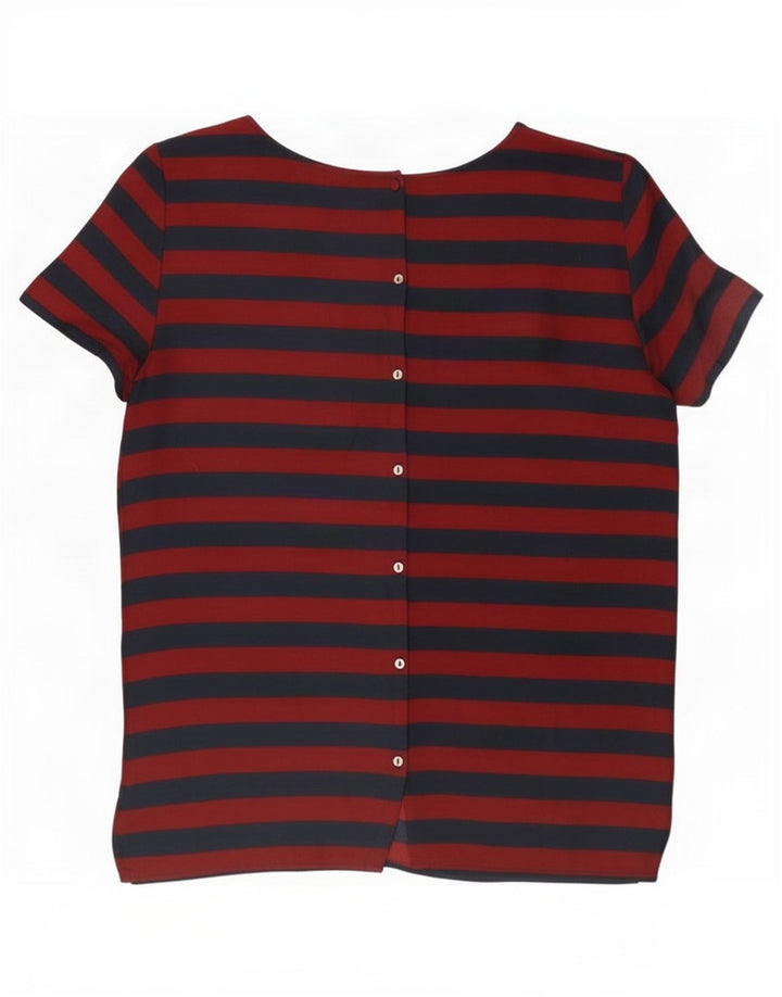 Женская блузка Tommy Hilfiger, топ, США 8, полиэстер, средний красный в полоску