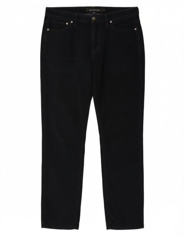 Женские узкие вельветовые брюки Calvin Klein, размер США 10, большие W30 L28, темно-синие