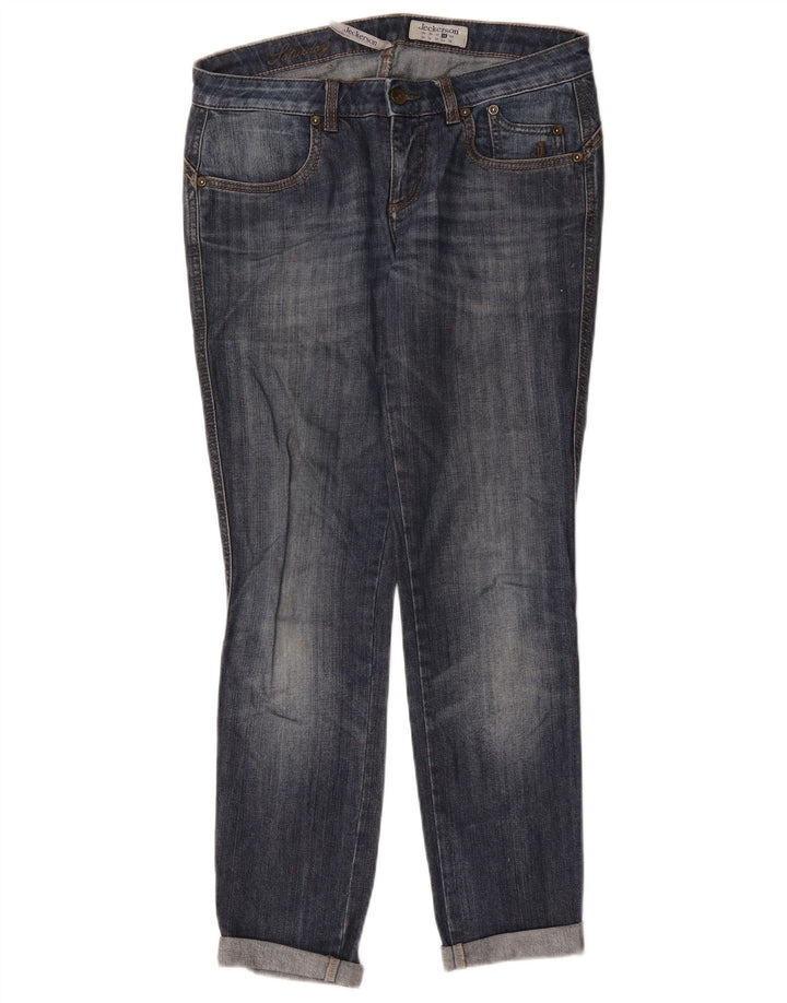 Женские узкие джинсы Jeckerson W28 L27 синие, хлопок