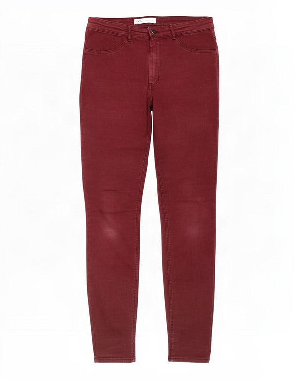 Женские повседневные брюки скинни Zara EU 40 Medium W30 L29 Бордовый хлопок