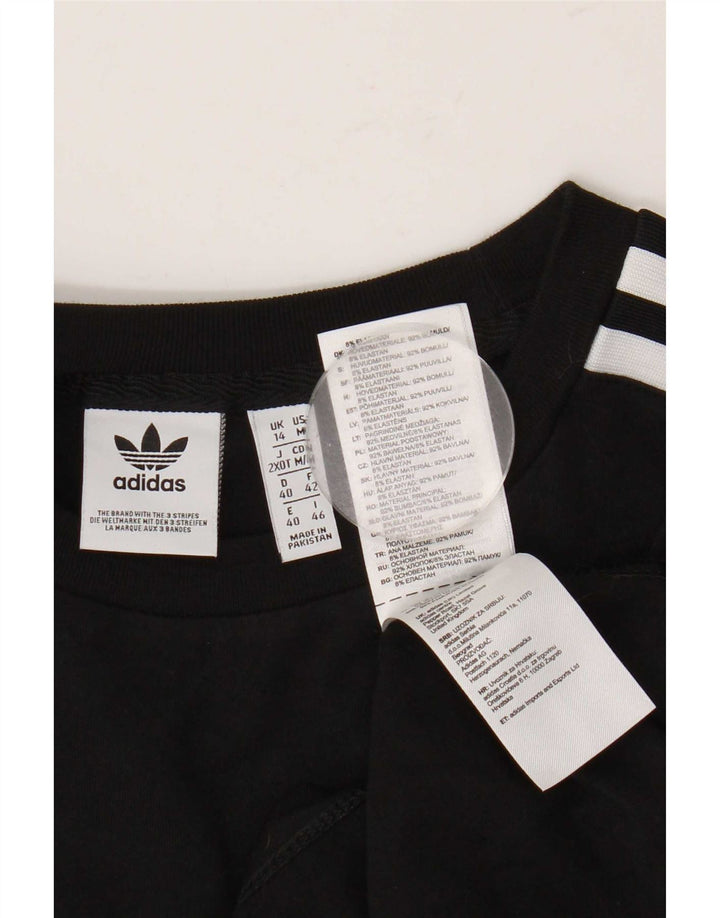Женская футболка Adidas Top UK 14, средний черный хлопок
