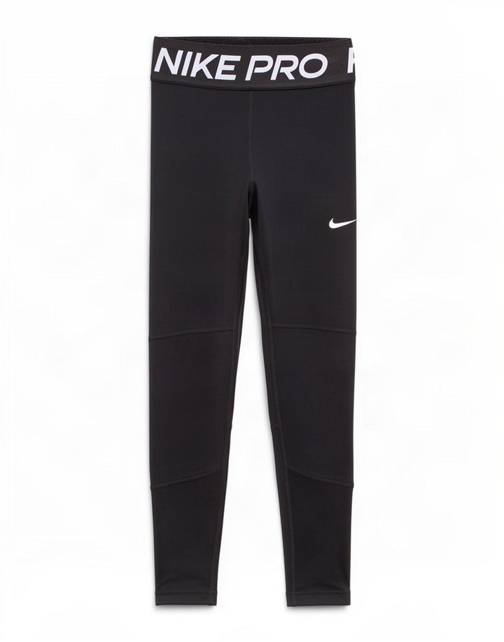 Леггинсы с рисунком Nike Dri Fit для девочек 8–9 лет, маленький размер, черный полиэстер