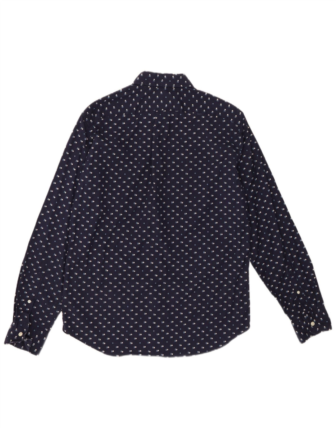 Мужская тонкая рубашка J. Crew среднего размера, темно-синяя, хлопковая с цветочным принтом