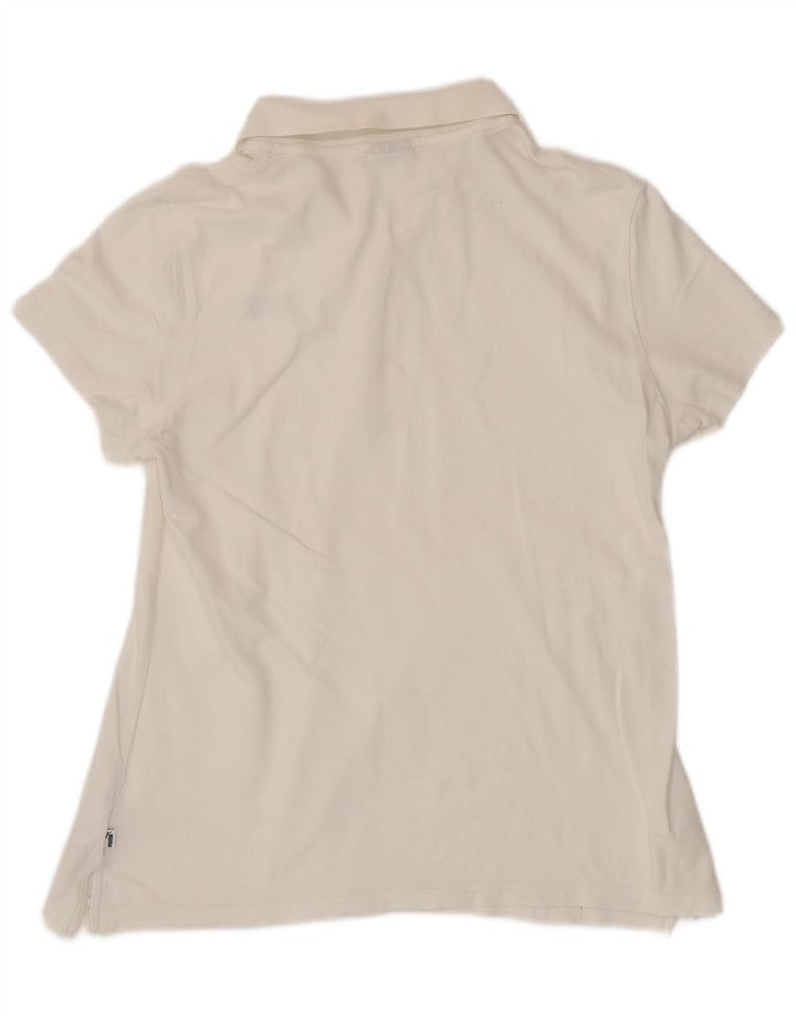 PUMA Womens Polo Shirt UK 16 Large  White Cotton