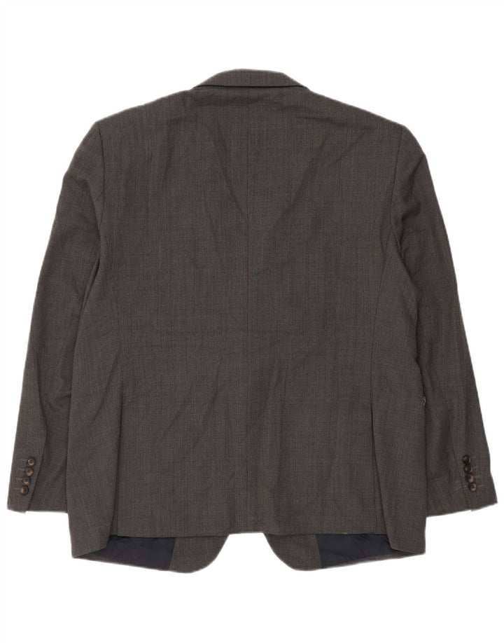 Мужской короткий пиджак на двух пуговицах Marks & Spencer, Великобритания, 44 XL, серая шерсть