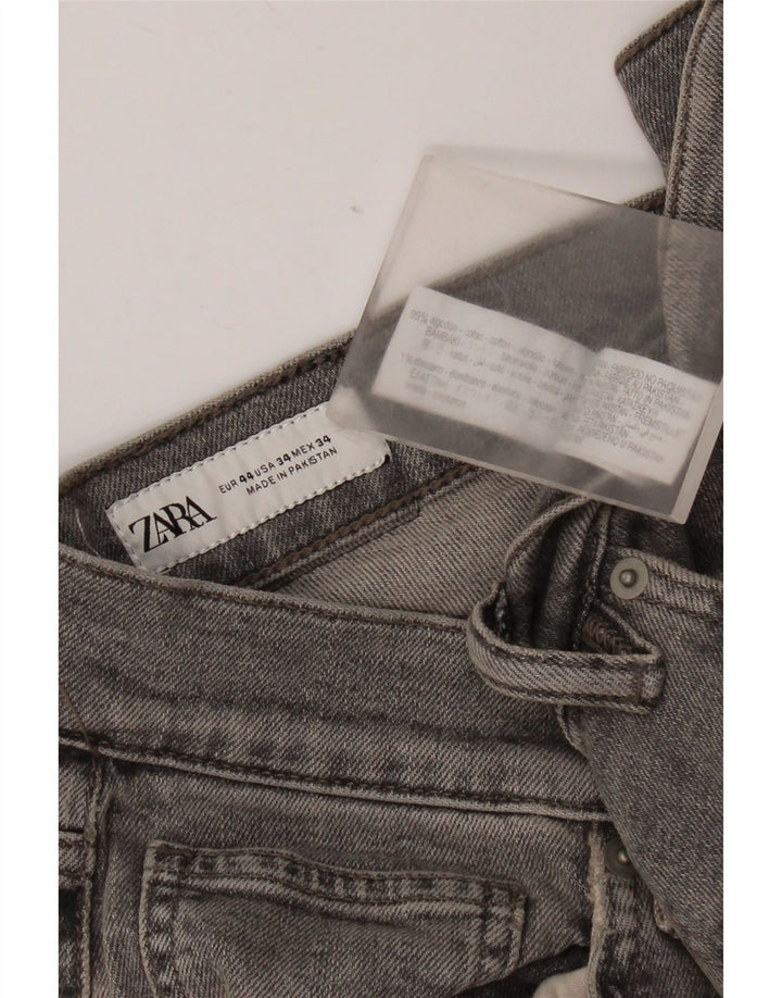 Мужские узкие джинсы Zara EU 44, большие W34 L31, серый хлопок