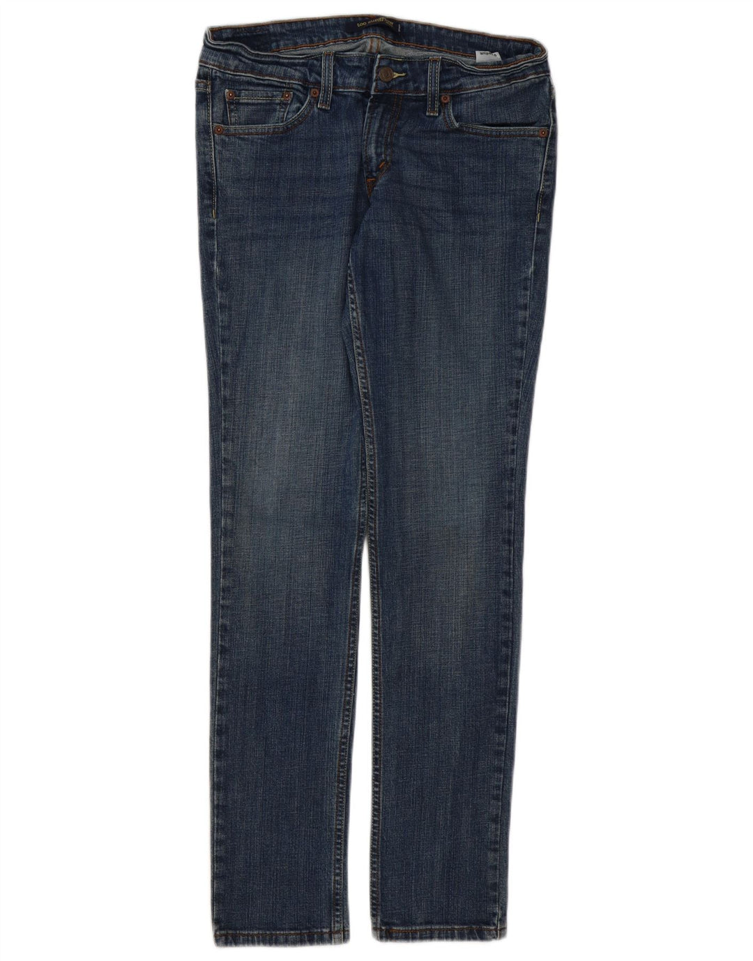 Женские джинсы LEVI'S 524 Super Low Skinny US 9 Medium W30 L28 Синий хлопок