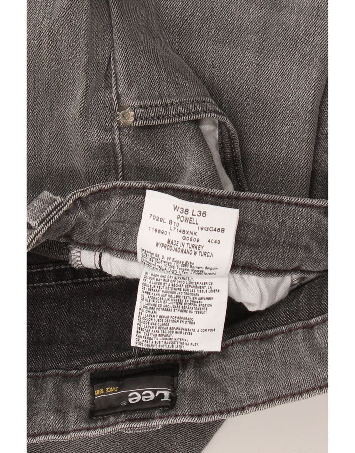Мужские узкие джинсы LEE Powell W38 L28, серый хлопок