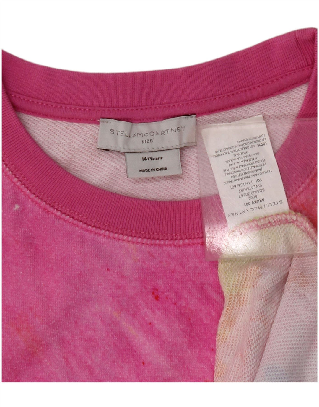 STELLA MCCARTNEY Свитшот для девочек, джемпер 14-15 лет, разноцветный тай-дай