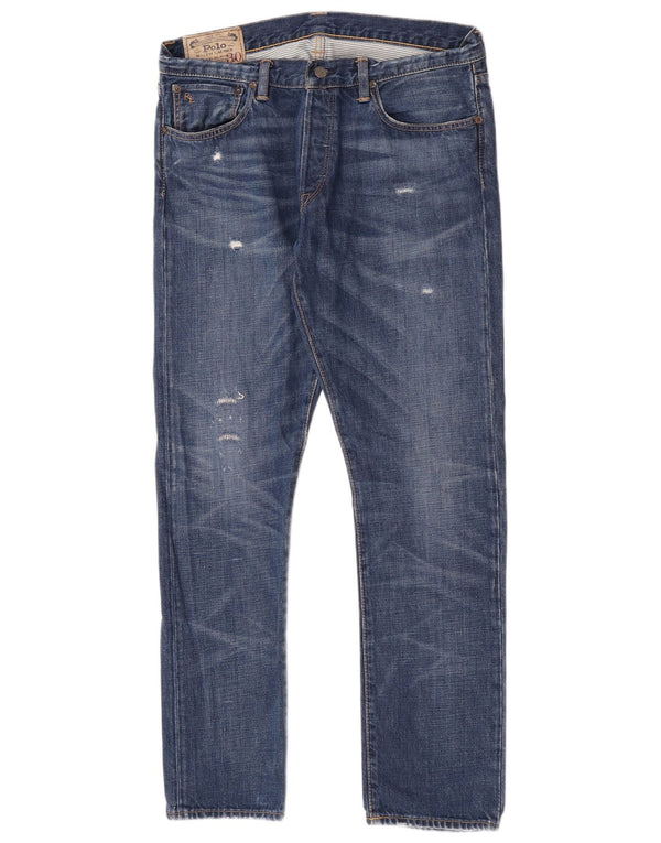 Мужские прямые джинсы Polo Ralph Lauren W33 L30 синие, хлопок