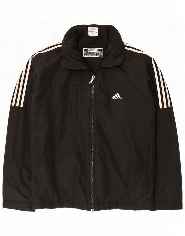 Мужская ветровка Adidas UK 40, большая черная полиамидная куртка