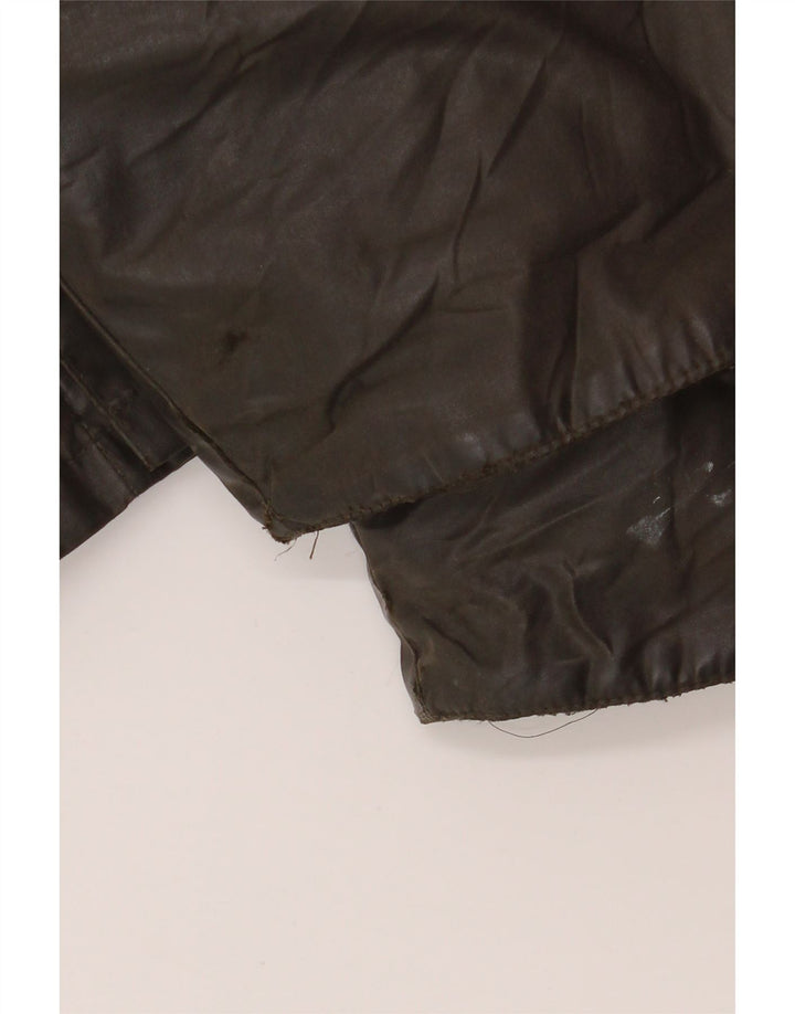 Винтажная мужская куртка из вощеного хлопка UK 40, большая зеленая