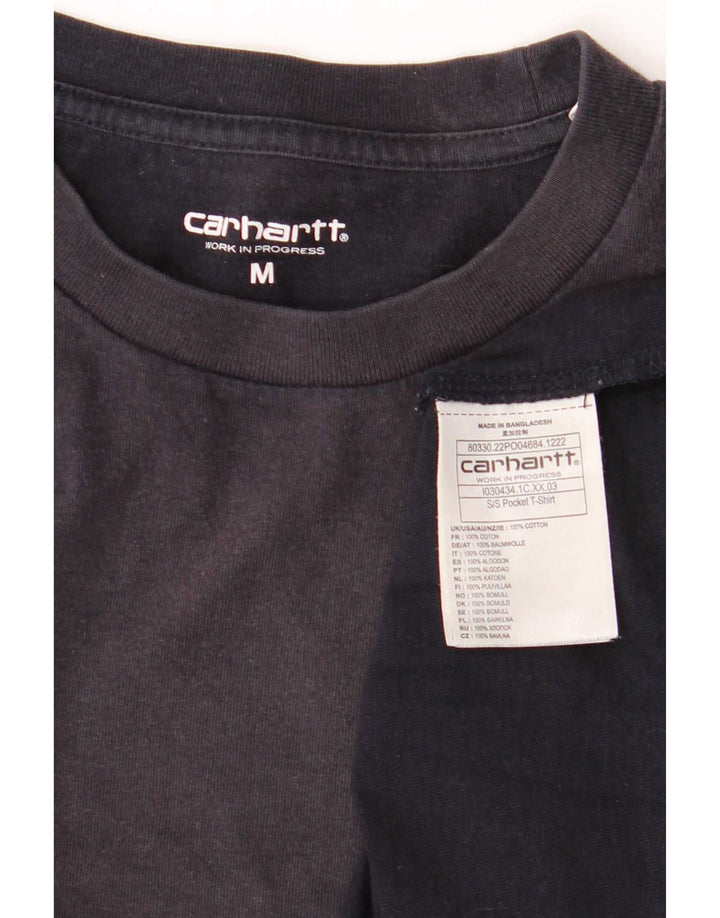 Мужская футболка Carhartt Top среднего размера, темно-синяя, хлопок