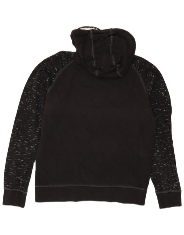 Мужской джемпер с капюшоном Jack & Jones с рисунком, средний черный, хлопок в крапинку