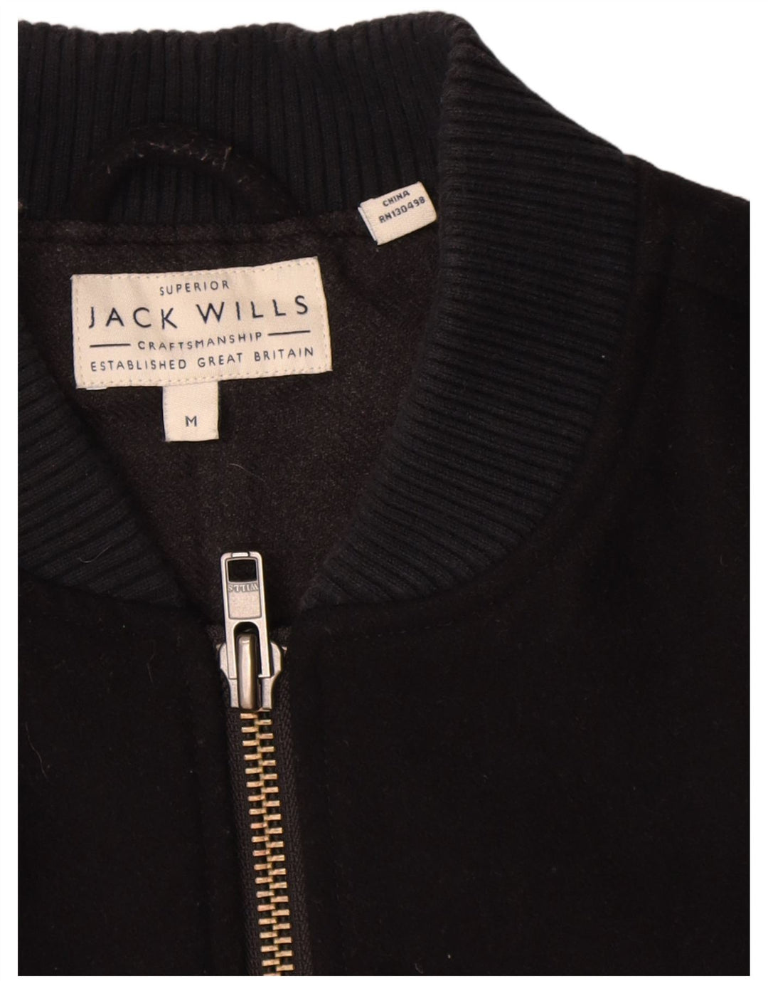 Мужская куртка-бомбер Jack Wills UK 38 средний темно-синий шерстяной
