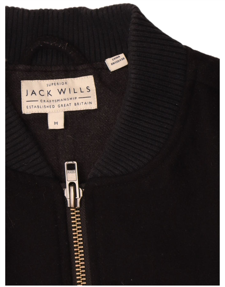 Мужская куртка-бомбер Jack Wills UK 38 средний темно-синий шерстяной