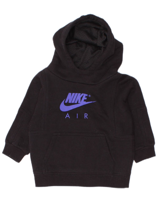 Джемпер с капюшоном Nike для маленьких мальчиков с рисунком, 12–18 месяцев, черный, хлопок