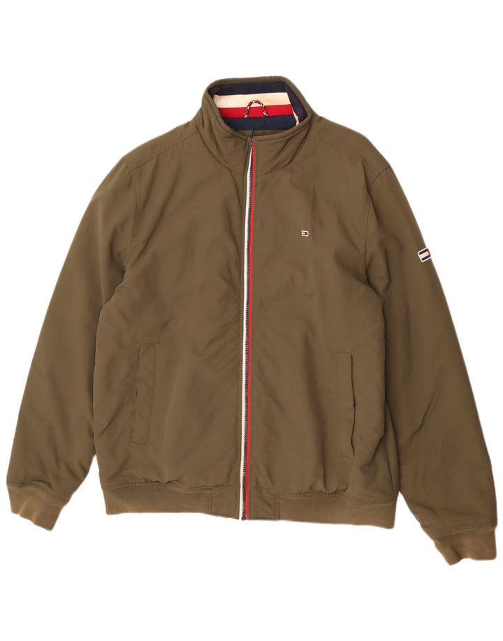 Мужская куртка-бомбер Tommy Hilfiger UK 42 XL Хаки Полиамид