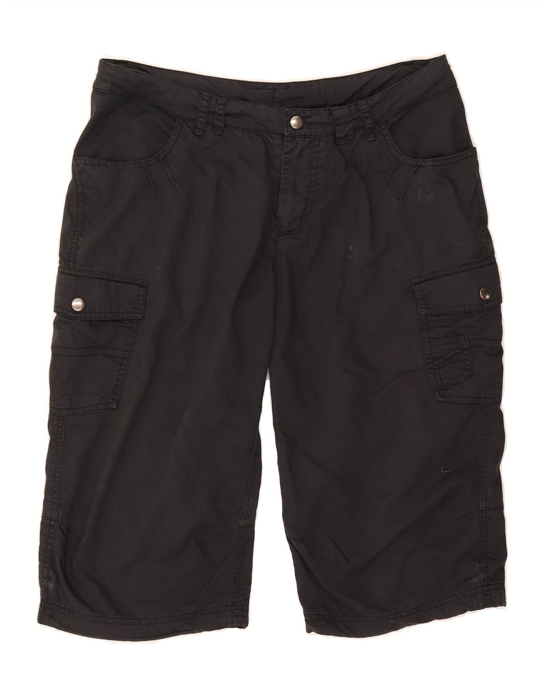 NIKE Womens Bermuda Cargo Shorts UK 12 Medium W32 Black Cotton Vintage Nike and Second-Hand Nike from Messina Hembry 