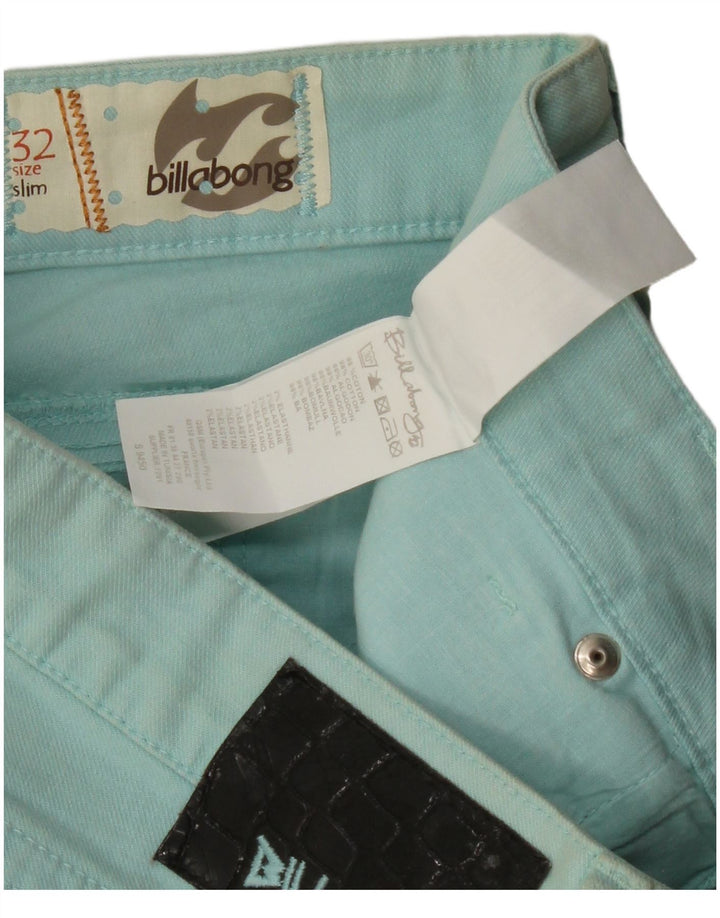 BILLABONG Женские узкие повседневные брюки W32 L32 Синие хлопковые