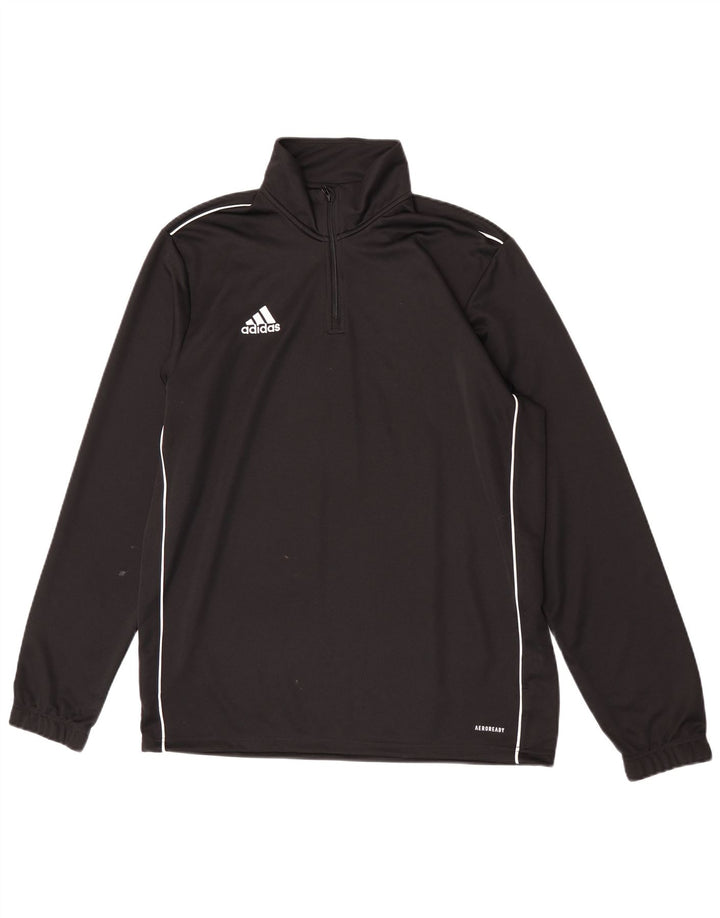 Мужской пуловер с воротником на молнии Adidas Aeroready, большой черный полиэстер