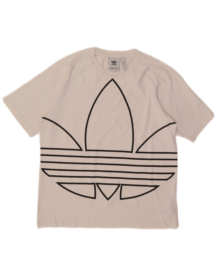 Мужская футболка Adidas с рисунком, маленький белый хлопок