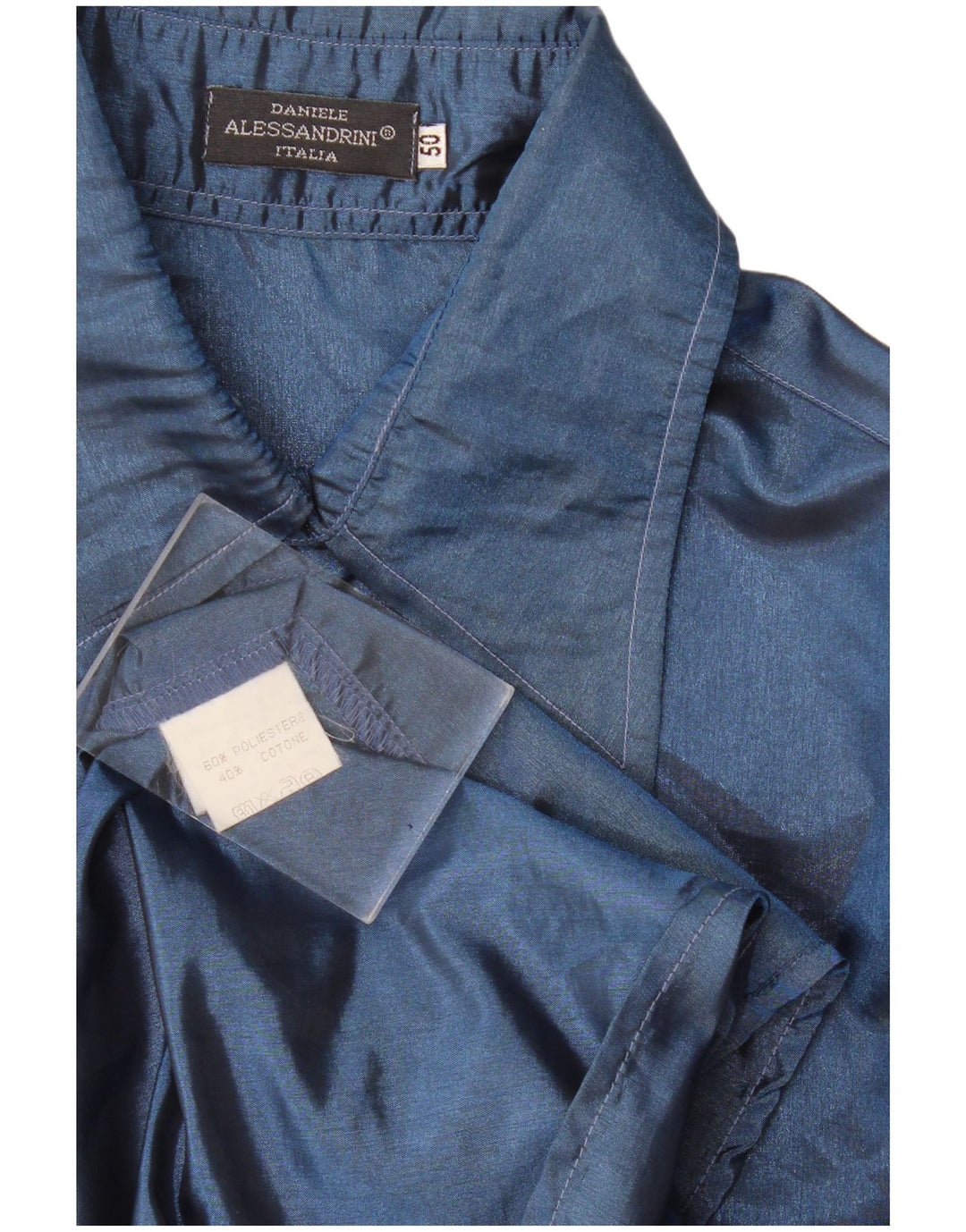 Мужская рубашка Daniele Alessandrini IT 50 Medium Navy Blue Полиэстер