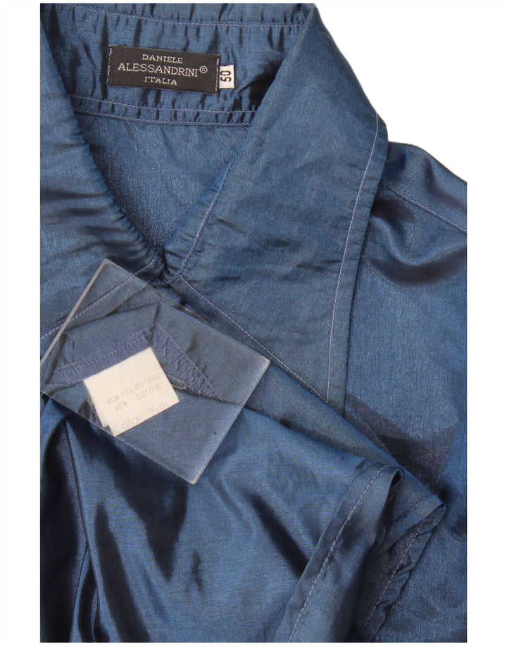Мужская рубашка Daniele Alessandrini IT 50 Medium Navy Blue Полиэстер