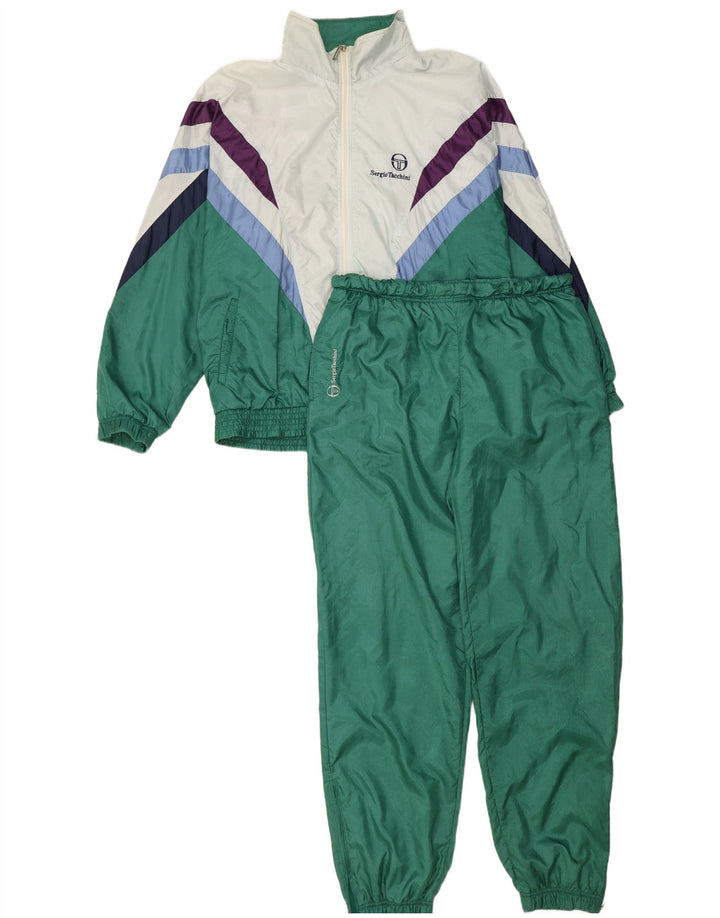SERGIO TACCHINI Mens Full Tracksuit IT 50 Medium  Green Colourblock