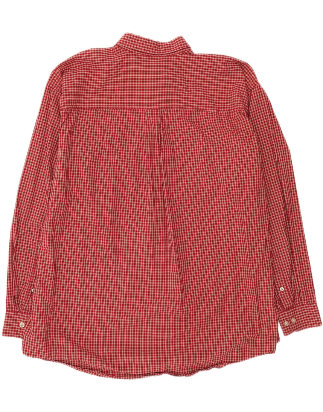 IZOD Mens Tall Flannel Shirt XL Red Check Cotton Vintage Izod and Second-Hand Izod from Messina Hembry 