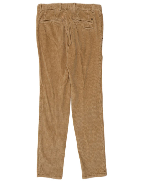 Мужские вельветовые брюки приталенного кроя Massimo Dutti EU 38 Small W30 L30 Бежевые