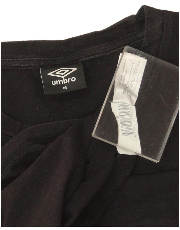 Мужская футболка с графическим рисунком Umbro, средний черный хлопковый топ