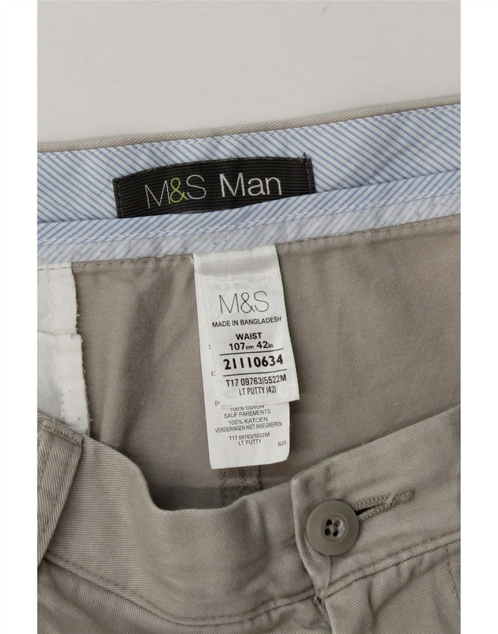 Мужские шорты чинос Marks & Spencer W42 2XL серые, хлопок