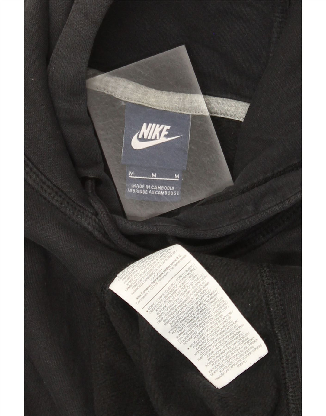 Мужской джемпер с капюшоном Nike, средний черный, хлопок