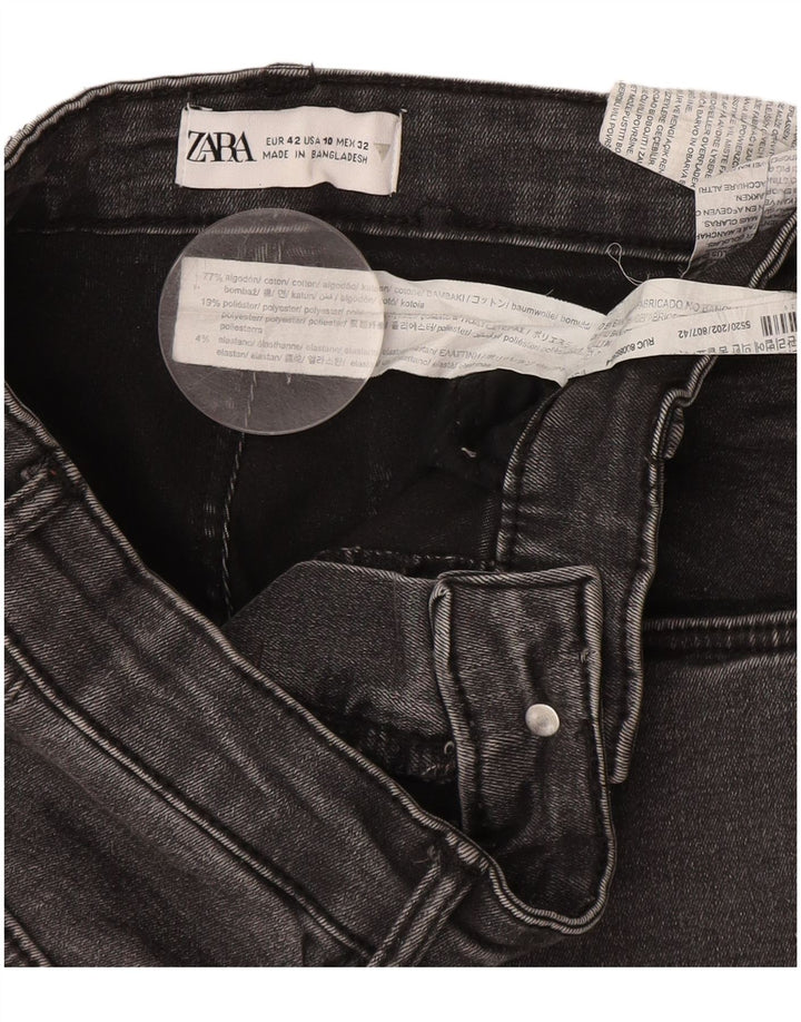 Женские джинсы скинни Zara EU 42, большие W32 L30, серый хлопок