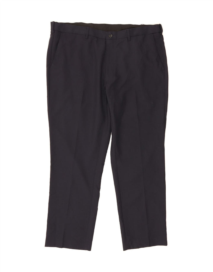 MARKS & SPENCER Mens Regular Fit Slim Chino Trousers W40 L29 Navy Blue Vintage Marks & Spencer and Second-Hand Marks & Spencer from Messina Hembry 