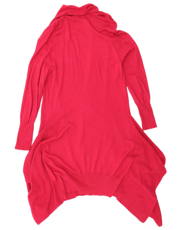 Женский асимметричный кардиган Marks & Spencer UK 12, средний розовый